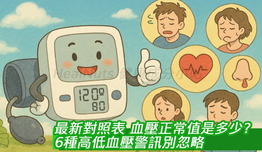 【最新對照表】血壓正常值是多少？各年齡層標準一次看懂＋6種高低血壓警訊別忽略