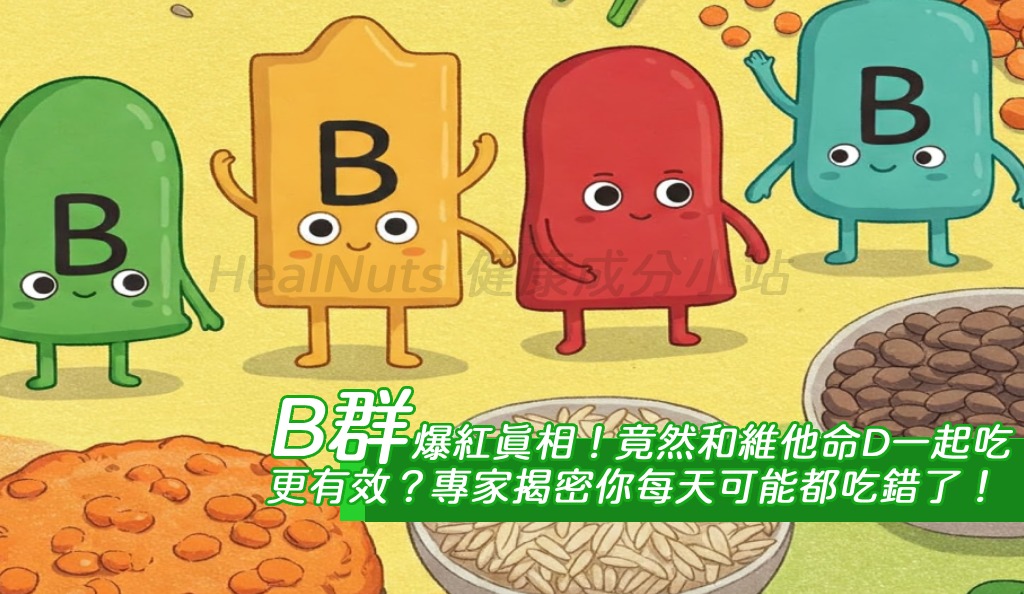 B群爆紅真相！竟然和維他命D一起吃更有效？專家揭密你每天可能都吃錯了！