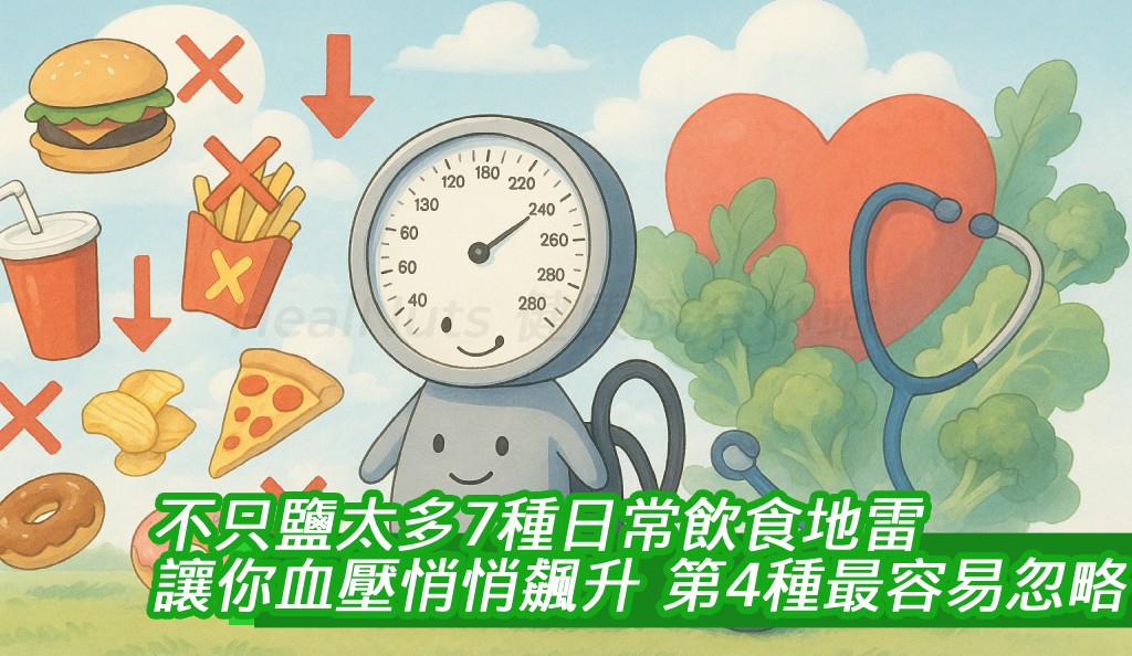 不只鹽太多！7種日常飲食地雷讓你血壓悄悄飆升，第4種最容易忽略