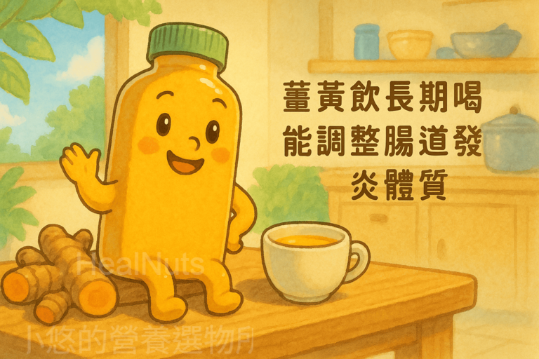 薑黃飲不是立刻見效的神水，但長期喝能調整腸道發炎體質。