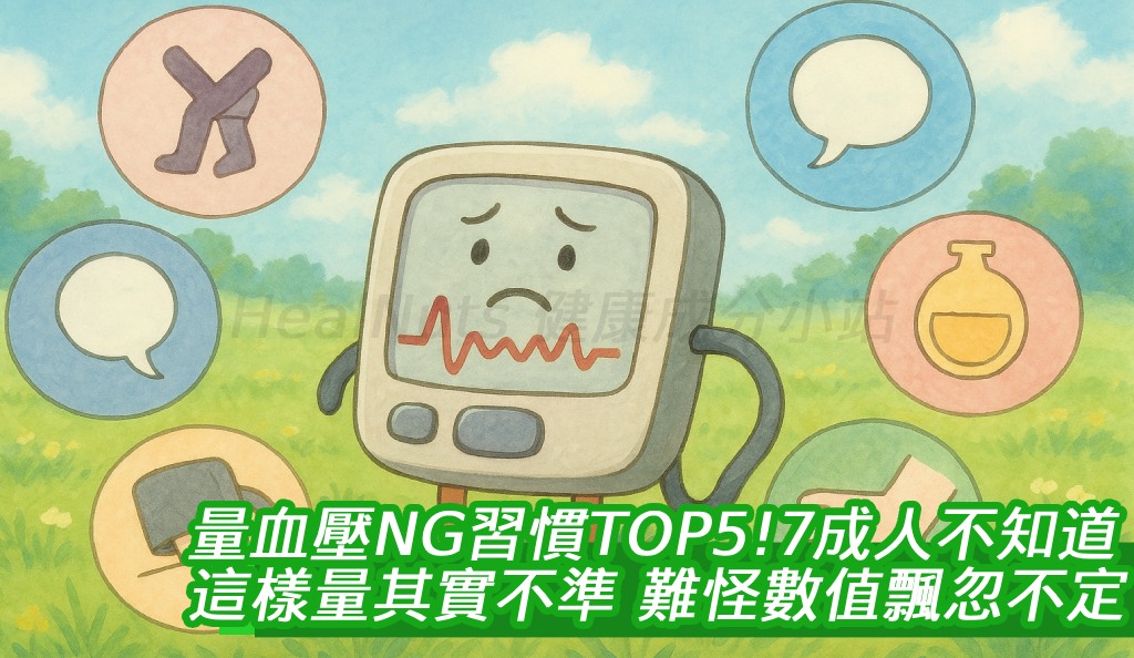 量血壓NG習慣TOP5！7成人不知道這樣量其實不準，難怪數值飄忽不定