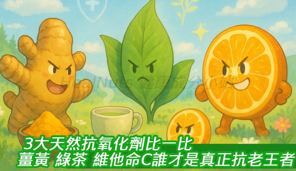 3大天然抗氧化劑比一比！薑黃、綠茶、維他命C誰才是真正抗老王者？