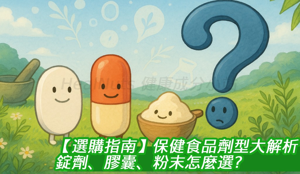 【選購指南】保健食品劑型大解析：錠劑、膠囊、粉末怎麼選？