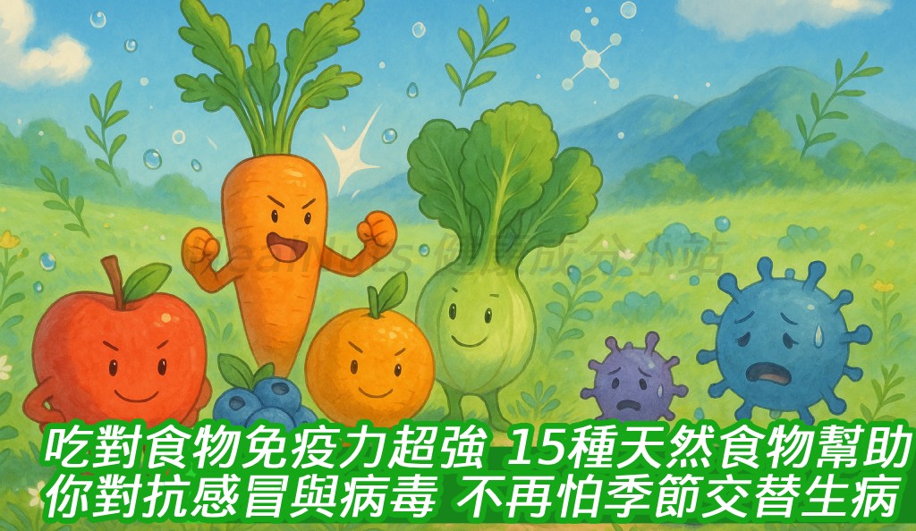 吃對食物，免疫力超強！15種天然食物幫助你對抗感冒與病毒，不再怕季節交替生病！