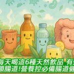 每天喝這6種天然飲品，有效抗發炎、顧腸道！營養控必備腸道健康秘方