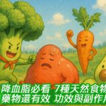 降血脂必看！7種天然食物竟比藥物還有效，功效與副作用一次看
