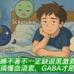 睡不著不一定缺退黑激素！搞懂血清素、GABA才是關鍵