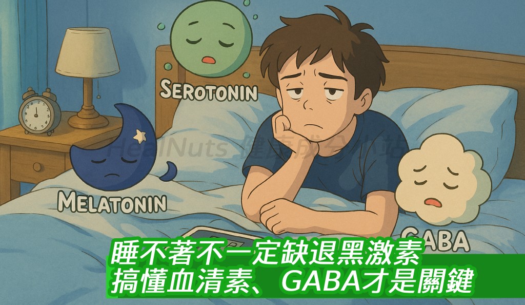 睡不著不一定缺退黑激素！搞懂血清素、GABA才是關鍵