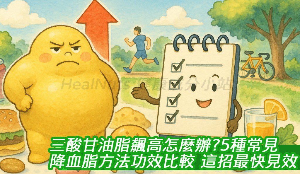 三酸甘油脂飆高怎麼辦？5種常見降血脂方法功效比較，這招最快見效！