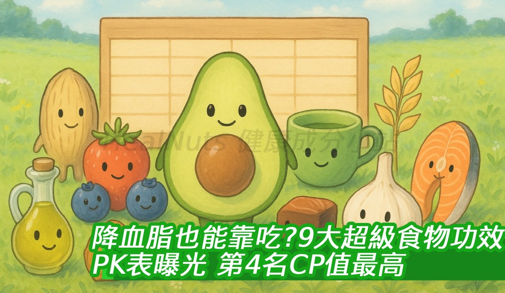 降血脂也能靠吃？9大超級食物功效PK表曝光，第4名CP值最高！