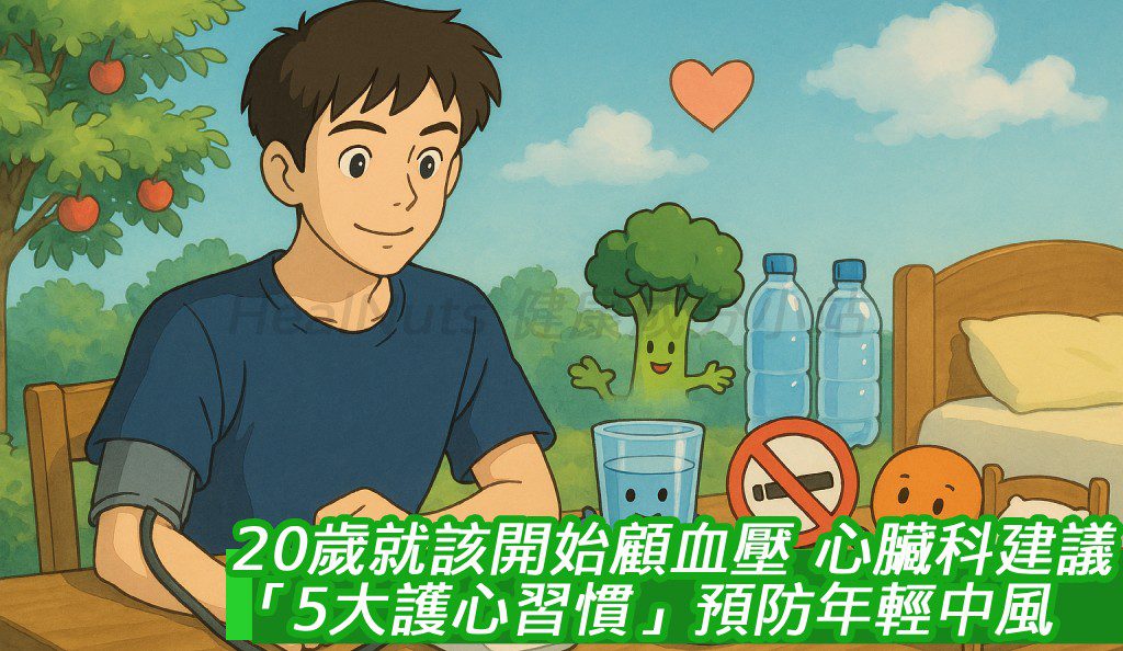 20歲就該開始顧血壓！心臟科建議「5大護心習慣」預防年輕中風