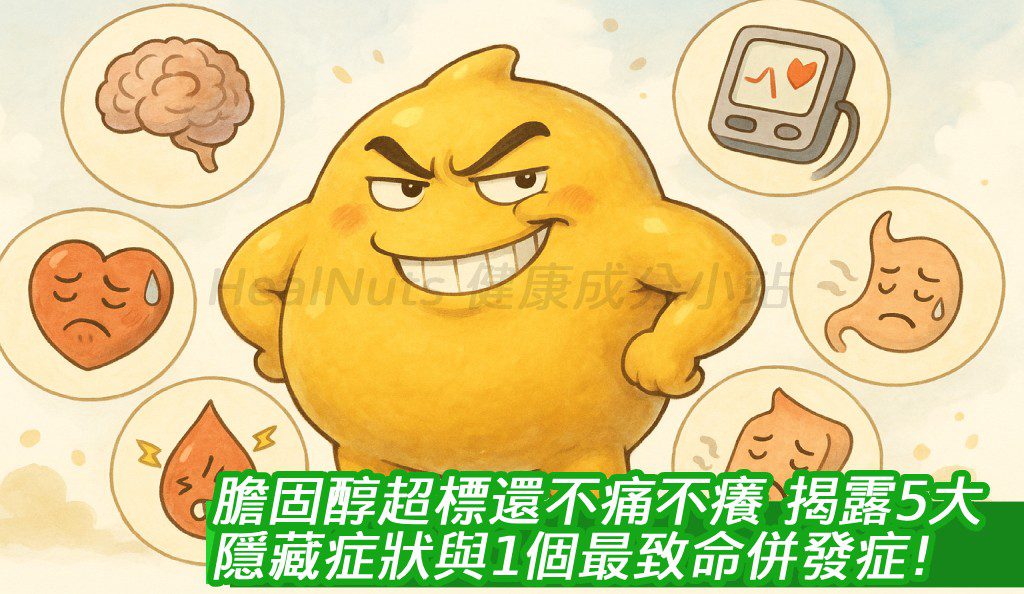 膽固醇超標還不痛不癢？揭露5大隱藏症狀與1個最致命併發症！