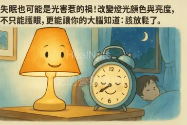 失眠也可能是光害惹的禍！改變燈光顏色與亮度，不只能護眼，更能讓你的大腦知道：該放鬆了。