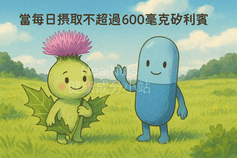 最夯保肝王者成分水飛薊為什麼能打敗薑黃和綠茶? 3 美國NIH建議的補充型水飛薊標準劑量約為每天200~400毫克矽利賓(Silibinin),當每日攝取不超過600毫克矽利賓