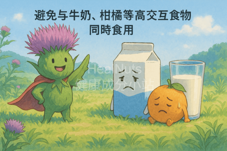 感冒時吃水飛薊可以嗎?你不知道的4個食物交互陷阱! 3 感冒時吃水飛薊,感冒期間若有服用水飛薊,應避免攝取高脂餐、柑橘類、含咖啡因的飲品,以免干擾吸收與代謝。