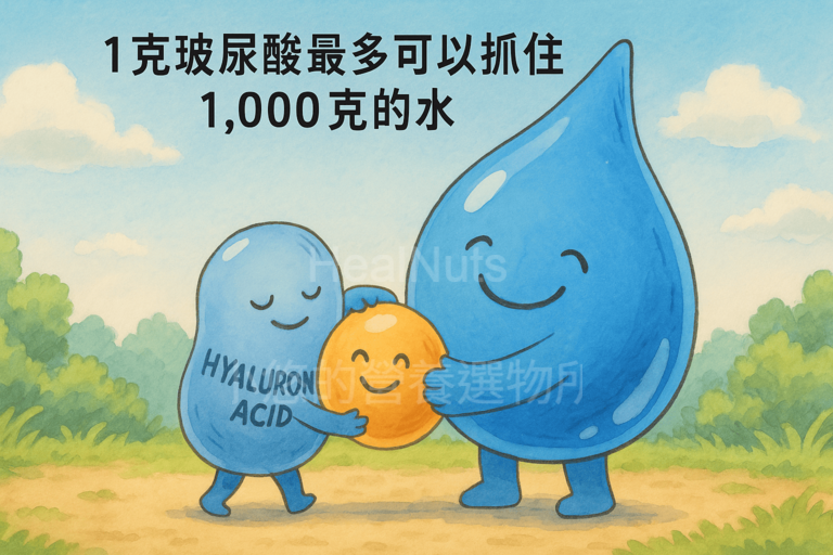 一克玻尿酸最多可以抓住1,000克的水