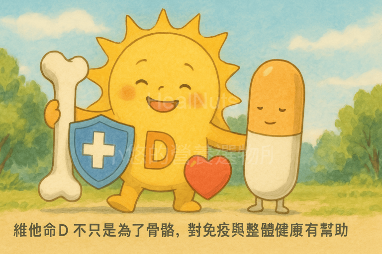 維他命D 不只是為了骨骼，對免疫與整體健康都有幫助。