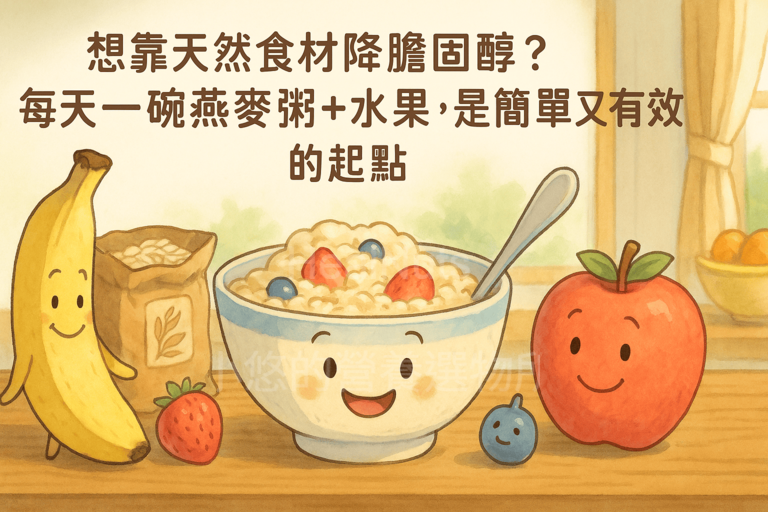 想靠天然食材降膽固醇？每天一碗燕麥粥＋水果，是簡單又有效的起點！