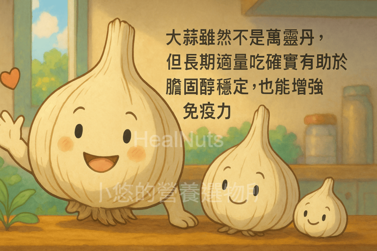 大蒜雖然不是萬靈丹，但長期適量吃確實有助於膽固醇穩定，也能增強免疫力！