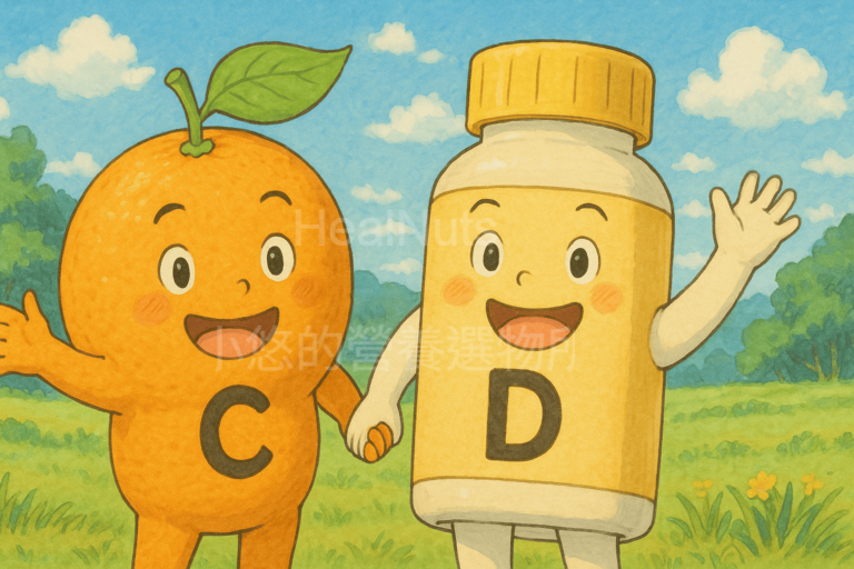 維他命C與維他命D不是敵人，而是互補的營養拍檔。別只靠直覺選擇，用對方式補對量，健康加倍不踩雷！