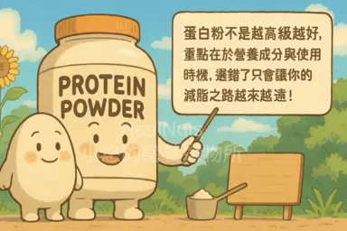 蛋白粉不是越高級越好，重點在於營養成分與使用時機，選錯了只會讓你的減脂之路越來越遠！
