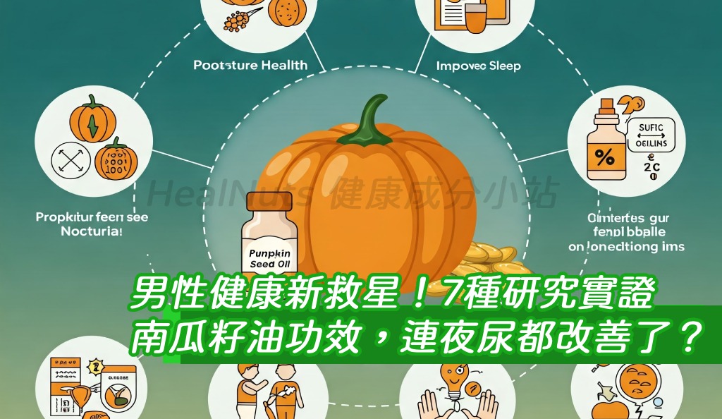男性健康新救星登場！南瓜籽油(pumpkin seed oil)不只富含鋅與不飽和脂肪酸，研究更指出它有助改善夜尿頻繁、攝護腺不適等問題，還能提升排尿順暢度與抗發炎效果，成為中年男性保健的關鍵選擇。