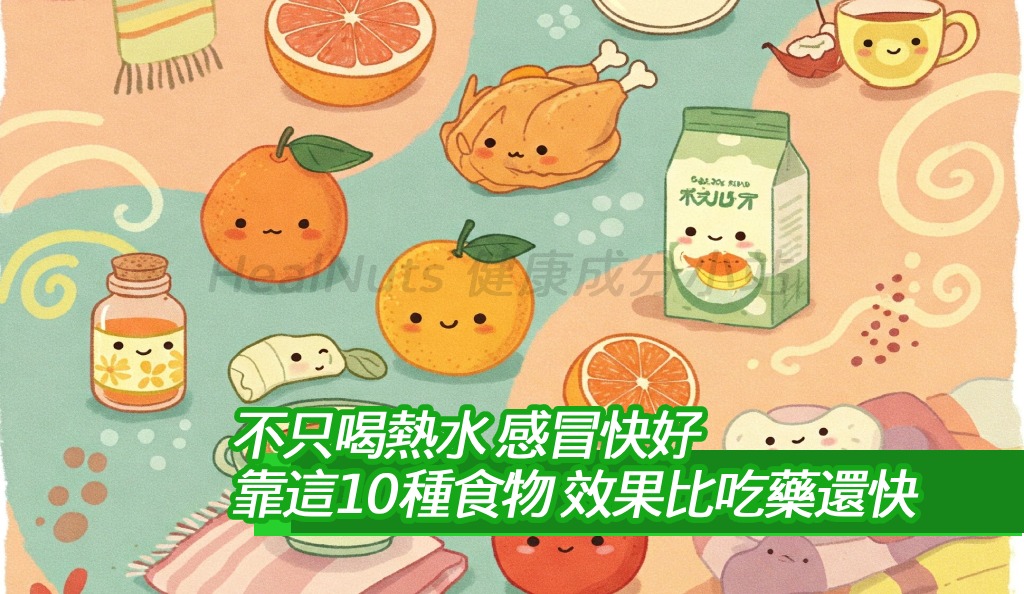 不只喝熱水！感冒快好靠這10種食物，效果比吃藥還快？從雞湯、蜂蜜到薑茶和大蒜，這些天然食材不只舒緩症狀，還能幫助免疫系統全面反擊病毒，搭配正確飲食就能縮短病程！
