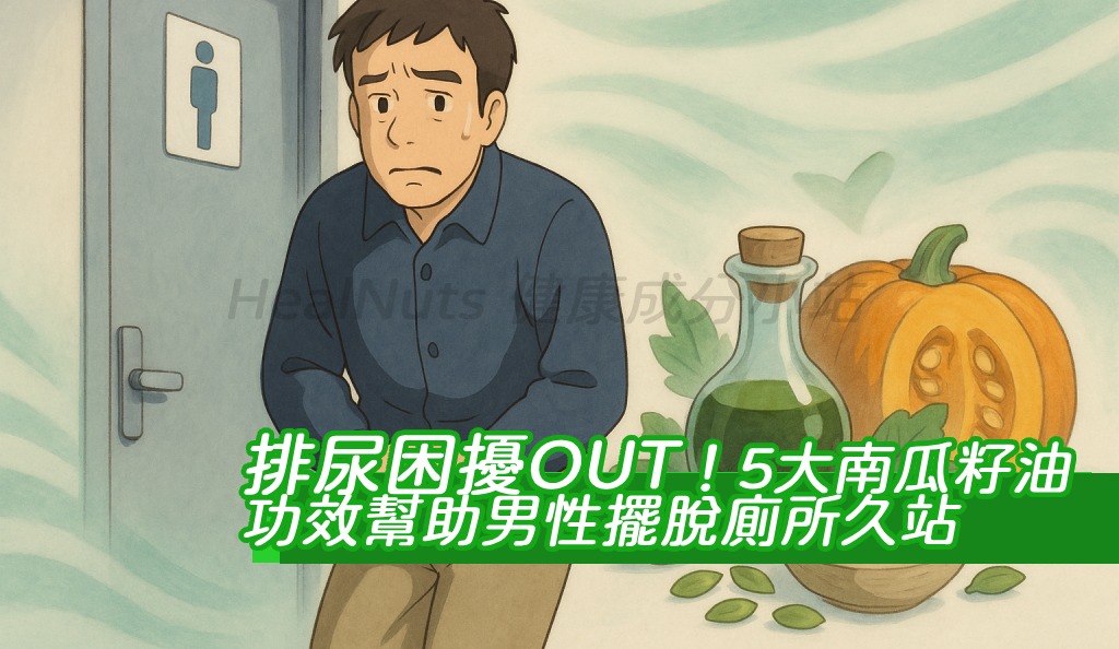 排尿困擾OUT！5大南瓜籽油功效幫助男性擺脫廁所久站