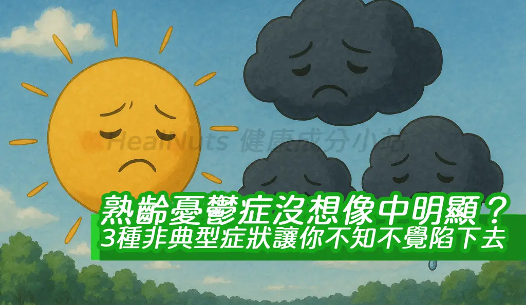 熟齡憂鬱症沒想像中明顯？3種非典型症狀讓你不知不覺陷下去