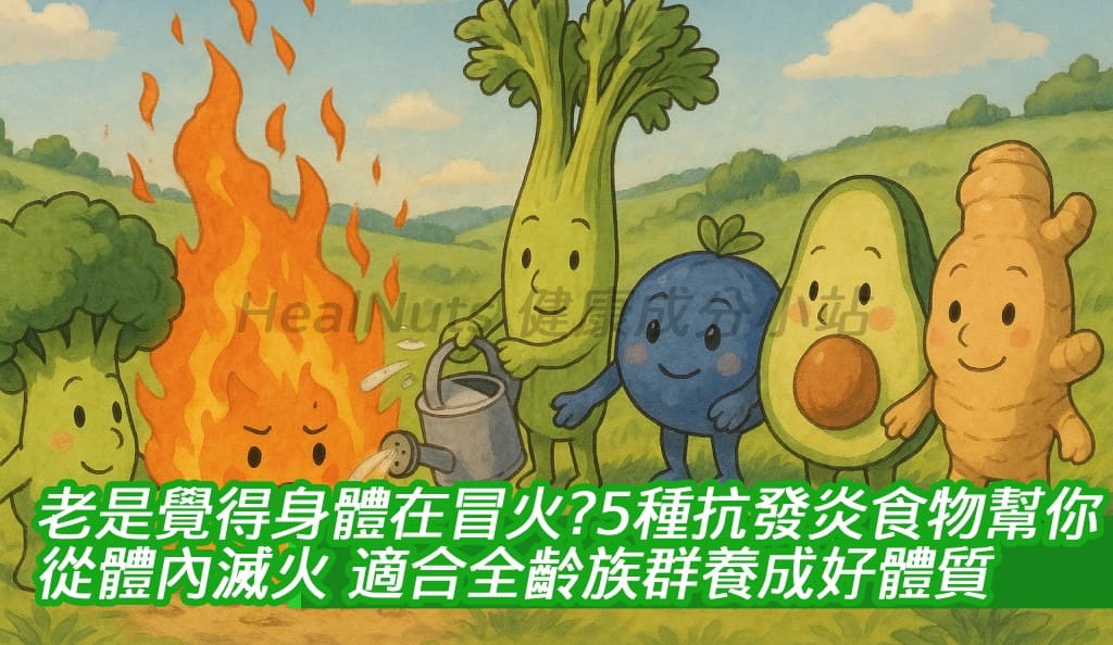老是覺得身體在冒火？5種抗發炎食物幫你從體內滅火，適合全齡族群養成好體質