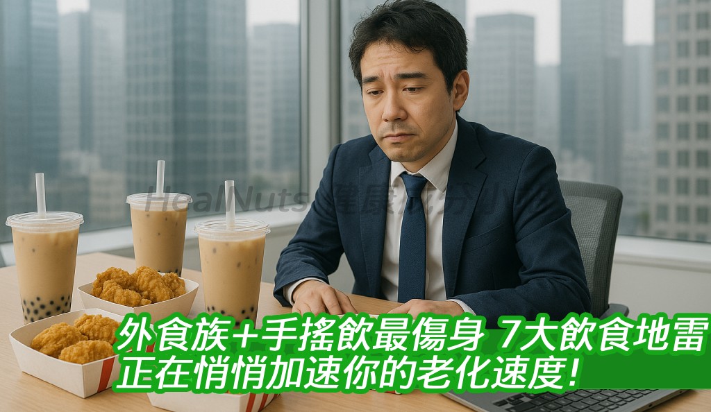 外食族+手搖飲最傷身？7大飲食地雷正在悄悄加速你的老化速度！