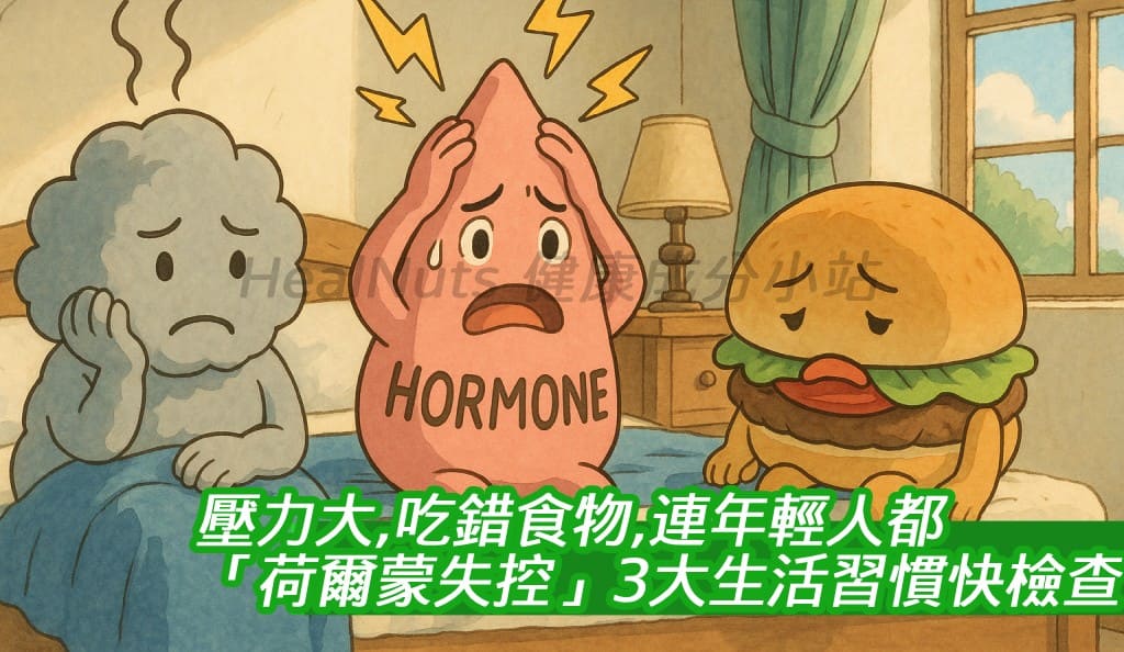 壓力大、吃錯食物，連年輕人都「荷爾蒙失控」！3大生活習慣快檢查