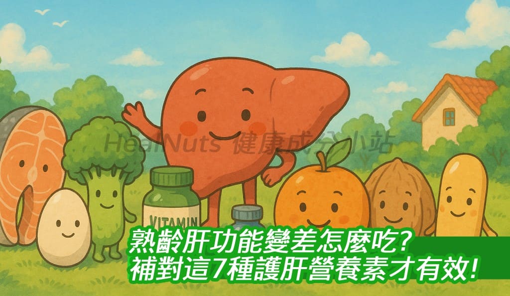 熟齡肝功能變差怎麼吃？補對這7種護肝營養素才有效！