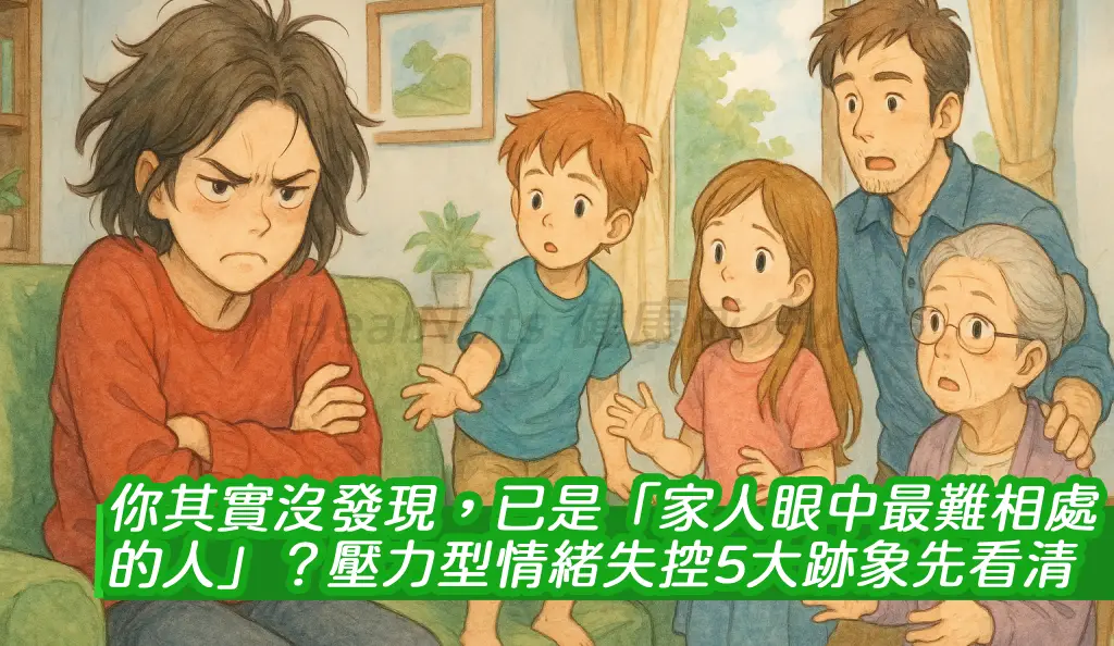 你其實沒發現，已是「家人眼中最難相處的人」？壓力型情緒失控5大跡象先看清