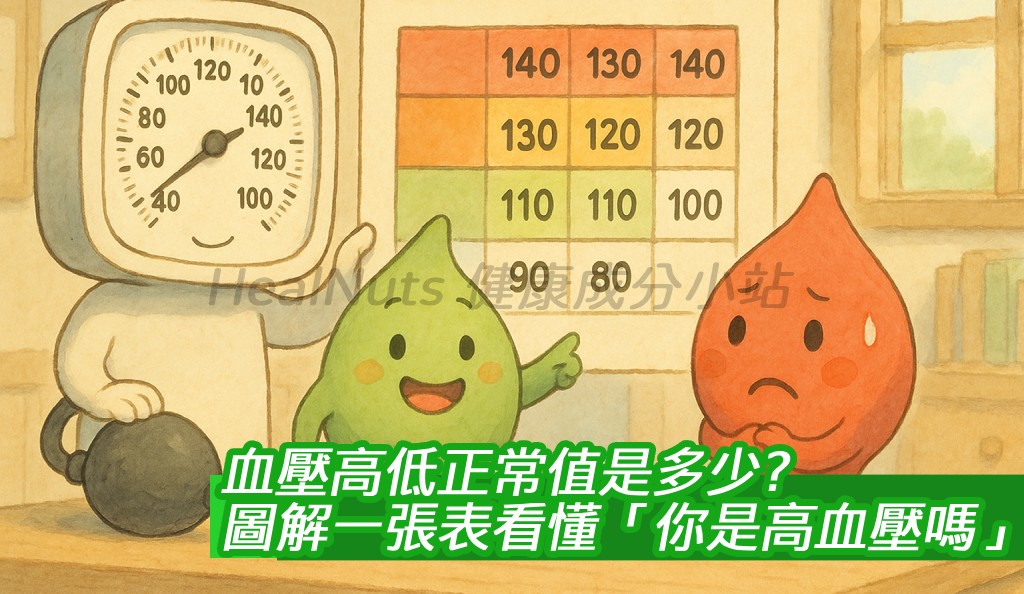 血壓高低正常值是多少？圖解一張表看懂「你是高血壓嗎」
