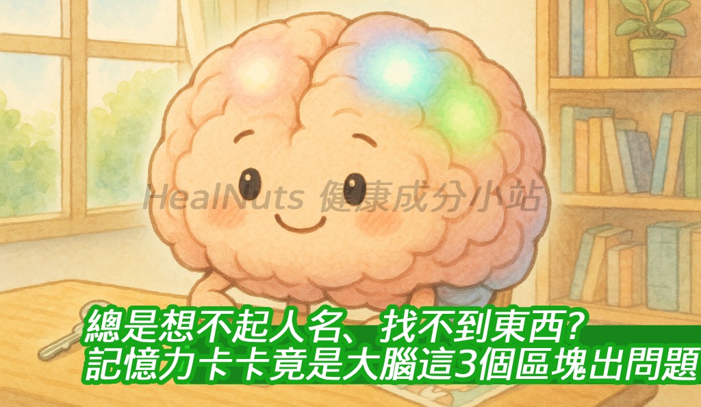 總是想不起人名、找不到東西？記憶力卡卡竟是大腦這3個區塊出問題