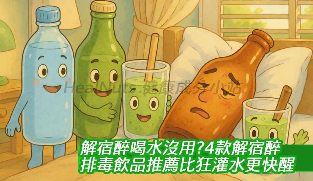 解宿醉喝水沒用？4款「解宿醉排毒飲品推薦」比狂灌水更快醒