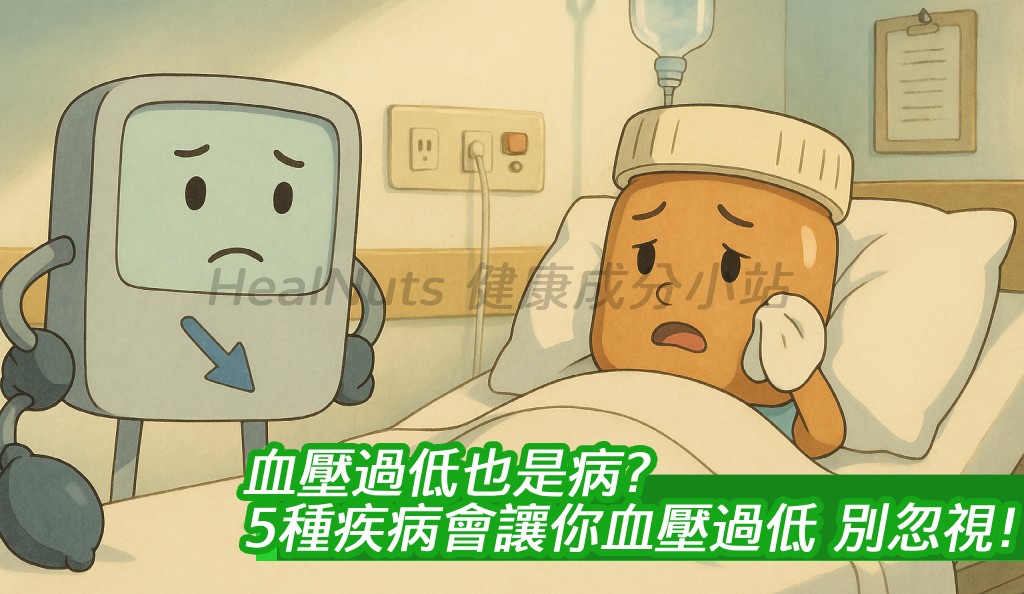 血壓過低也是病？「5種疾病會讓你血壓過低」別忽視！