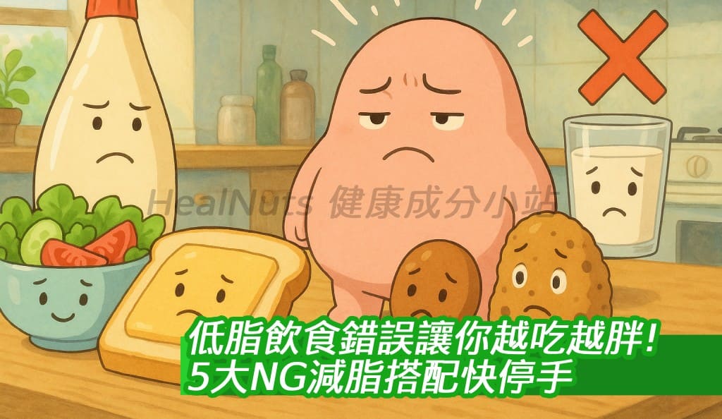 低脂飲食錯誤讓你越吃越胖？5大NG減脂搭配快停手