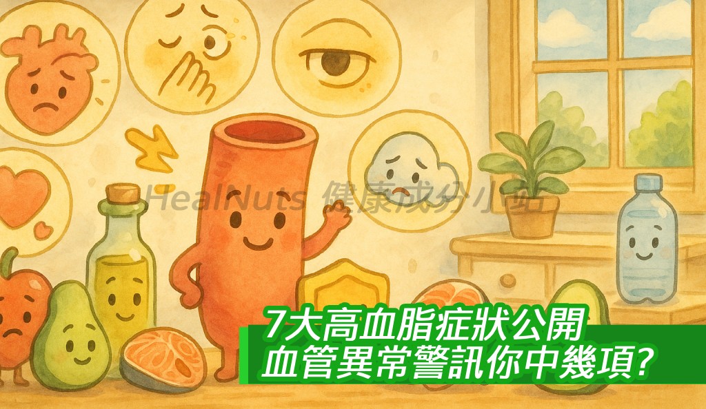 7大高血脂症狀公開！血管異常警訊你中幾項？