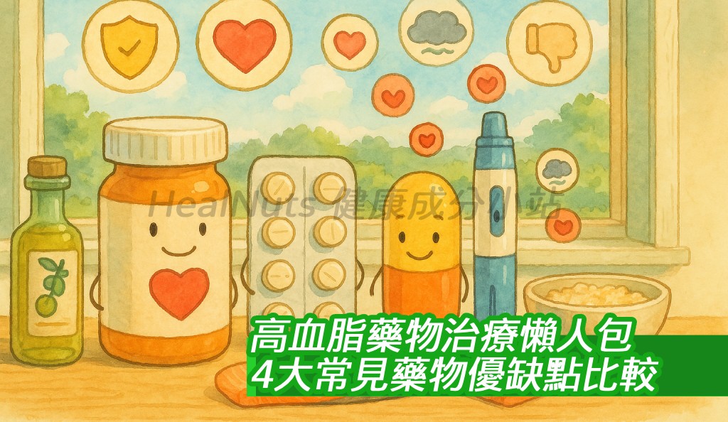 高血脂藥物治療懶人包！4大常見藥物優缺點比較