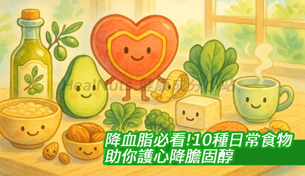 降血脂必看：10種日常食物助你護心降膽固醇