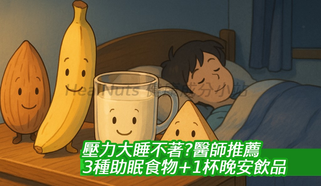 壓力大睡不著？醫師推薦3種助眠食物＋1杯晚安飲品